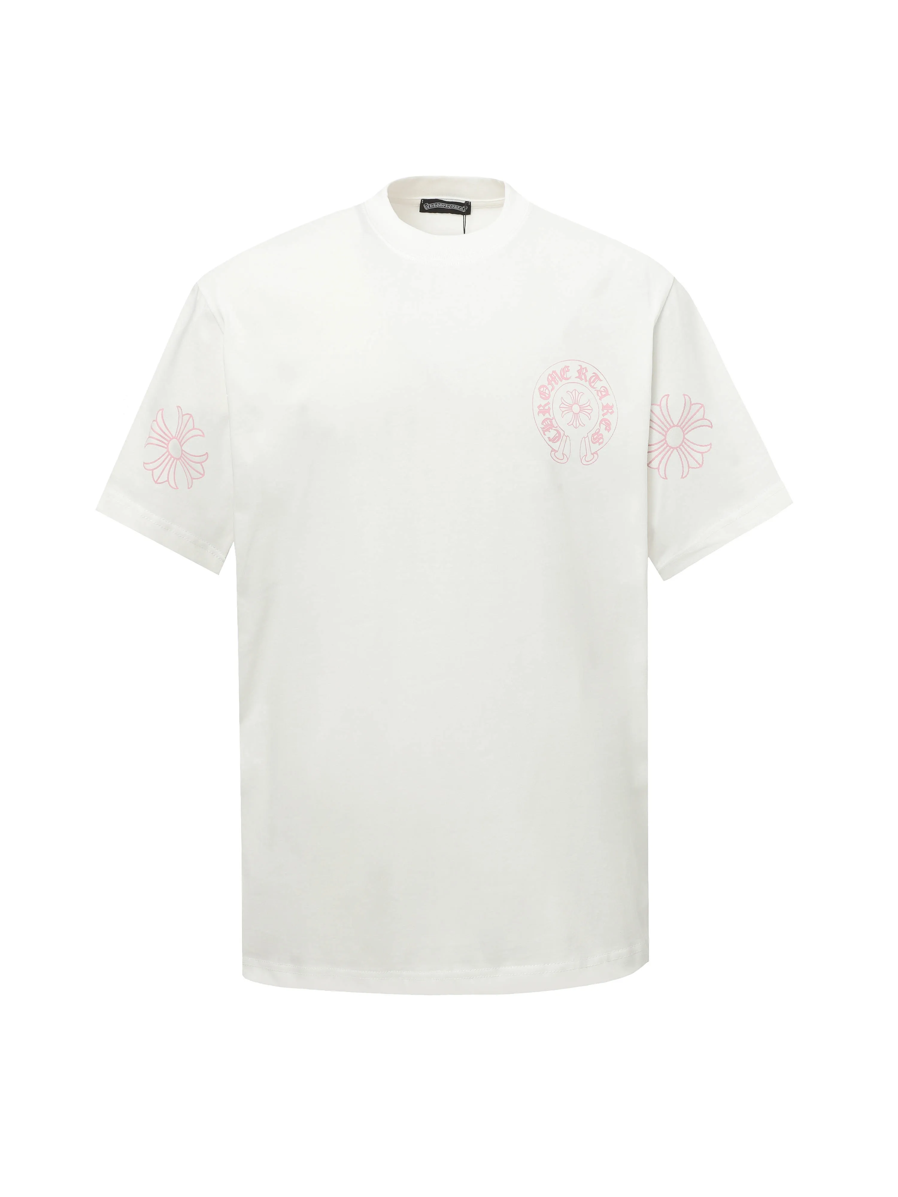 🅿️170 CHROME HEARTS/Chrome Heart CH Sanskrit printed short-sleeved T-shirt The fabric is made of 280g heavy combed cotton, customized with 32 count 1*1 threads, and washed twice for ready-to-wear. The fabric is comfortable and skin-friendly without any strange feeling. Custom-dyed fabric, with high textile density, good drape, and not easy to deform. The thick texture and tight spinning process will not affect the breathability of the fabric. The color saturation is very high. Imported digital direct-injection printing technology. A versatile and good-looking short-sleeve. The loose version covers the flesh and makes you look slimmer. It is the same style for men and women. It has three complete standards. Color: Black-White Size: XS-L